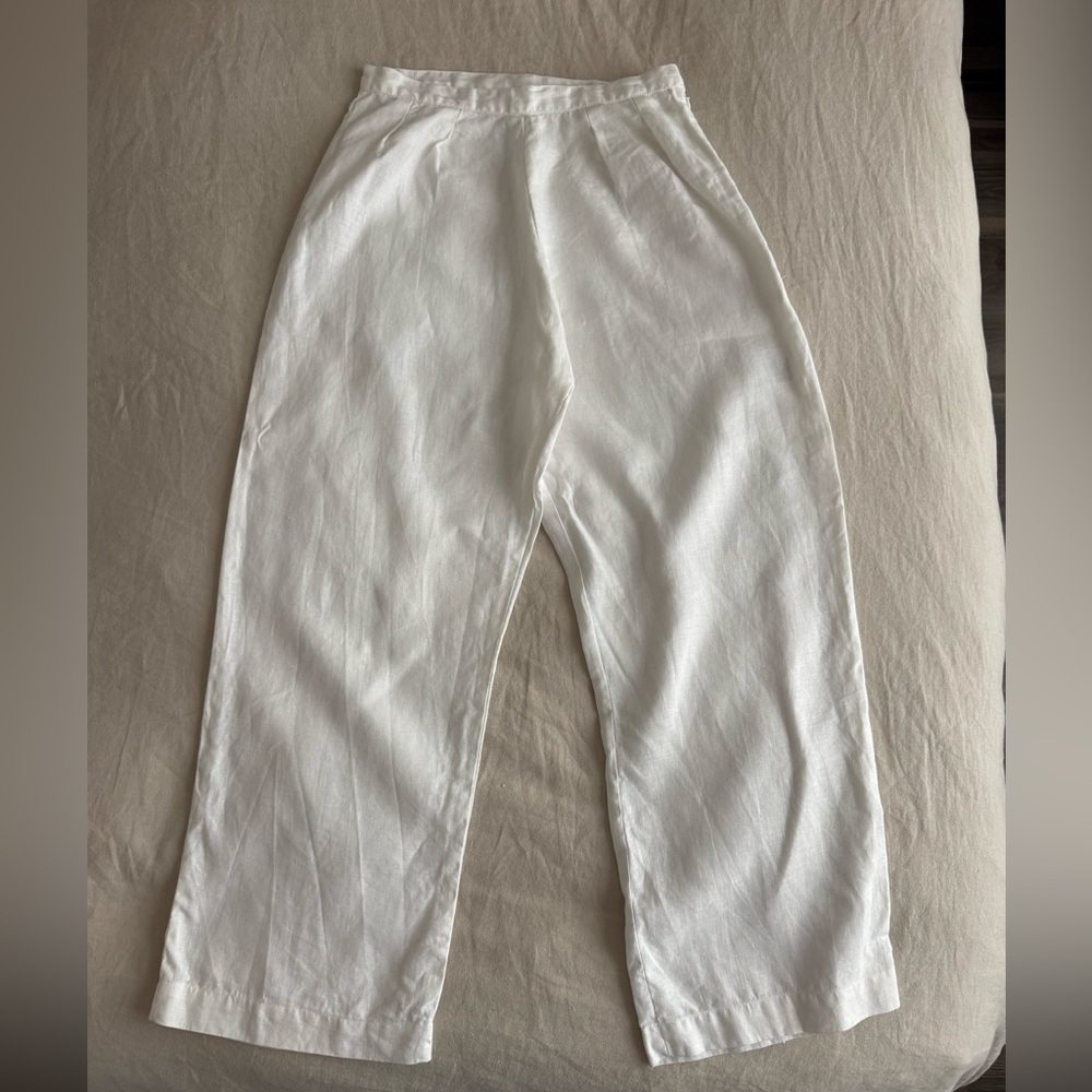 Posse Ivory Linen Trousers
